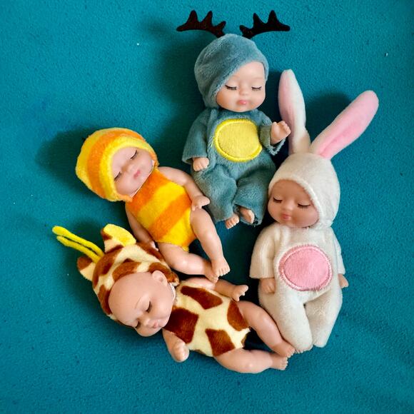 4 Animal & Insect Costumed Mini Reborn Baby Dolls Rebirth Dolls - Picture 2 of 6